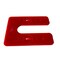 Glazelock 1/8", 4"L  x 3"W 7/8" Slot, Interlocking Square Horsehoe Plastic Shims Red  100pc/bag Econo05 - alternate 1